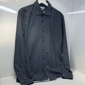 J.Lindeberg Dark blue Patterned Dress Shirt